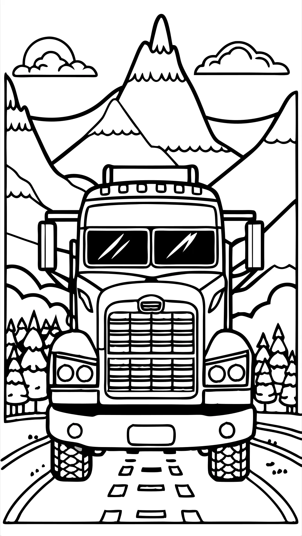 big rig coloring pages